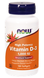 Now Foods Vitamin D-3 1000 j.m. witamina D3 180 kapsułek